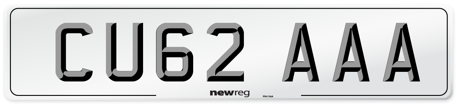 CU62 AAA Number Plate from New Reg